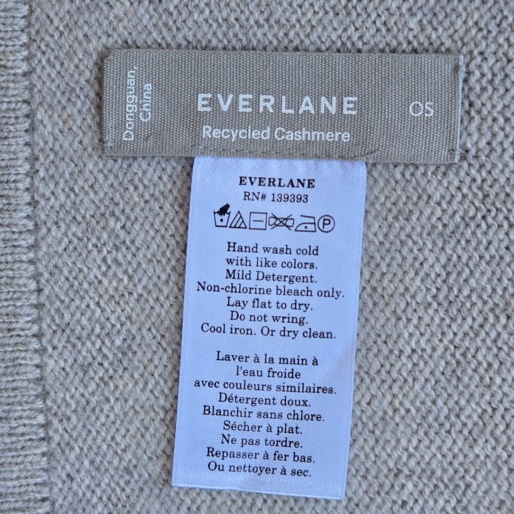 NWOT Everlane Knit Cashmere Scarf Grey - Picture 9 of 10